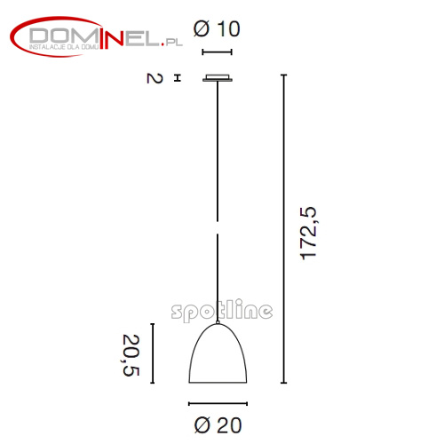 SPOTLINE PARA CONE 20 WYMIARY