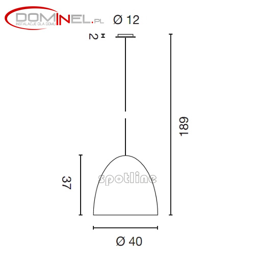 SPOTLINE PARA CONE 40 WYMIARY