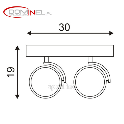 SPOTLINE KALU 2 Wymiary