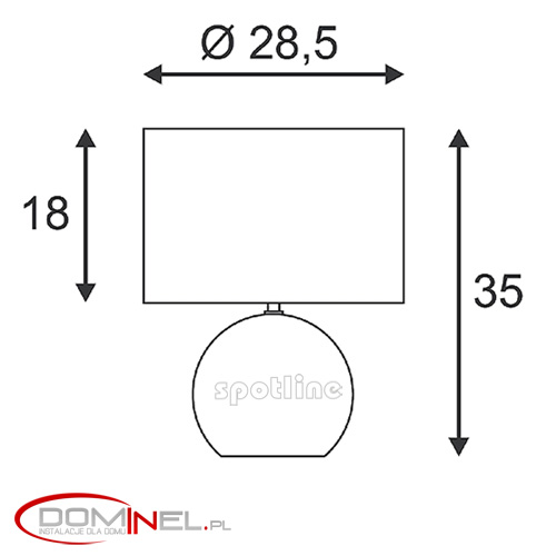 SPOTLINE SOPRANA SOLID TL-1 WYMIARY
