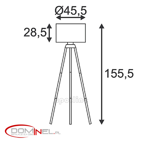 SPOTLINE SOPRANA TRIPOD SL-1 WYMIARY