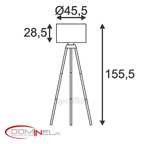 SPOTLINE SOPRANA TRIPOD SL-1 WYMIARY